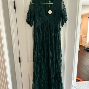 Pinkblush Deep Green Maxi Dress